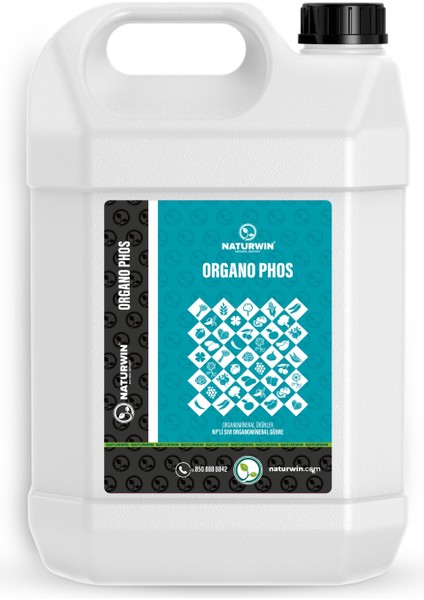 Organo Phos 5 Litre Azot Fosfor Sıvı Organomineral Gübre