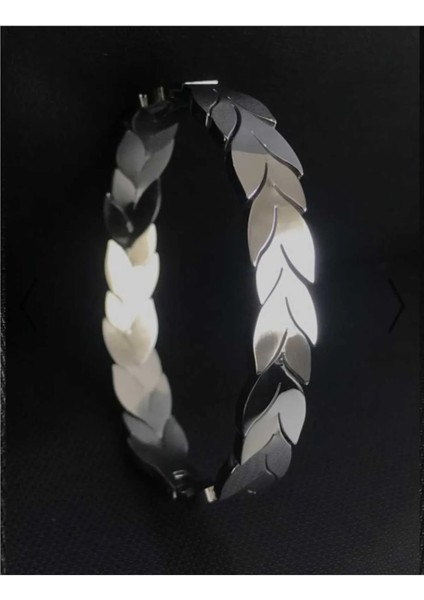 Birleşik Yapraklar Silver Çelik Kelepçe