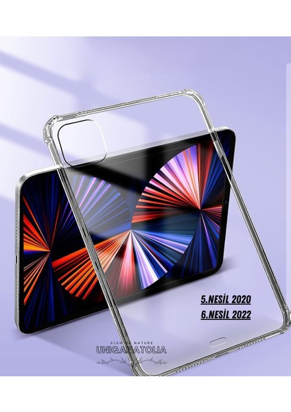 iPad Pro 12.9 Inç 2022 6.nesil Uyumlu Premium Şeffaf Silikon Kılıf fiyatları