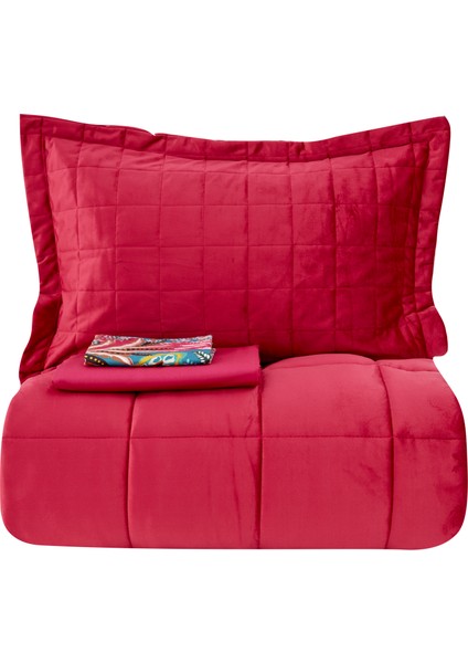 Audrey Çift Kişilik Luxury Comfort Set Fuşya indirimleri