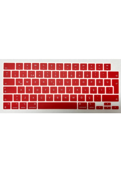 Macbook Pro 16.2 Inç Uyumlu A2485 M1 Işlemcili Türkçe Q Silikon Klavye Koruyucu