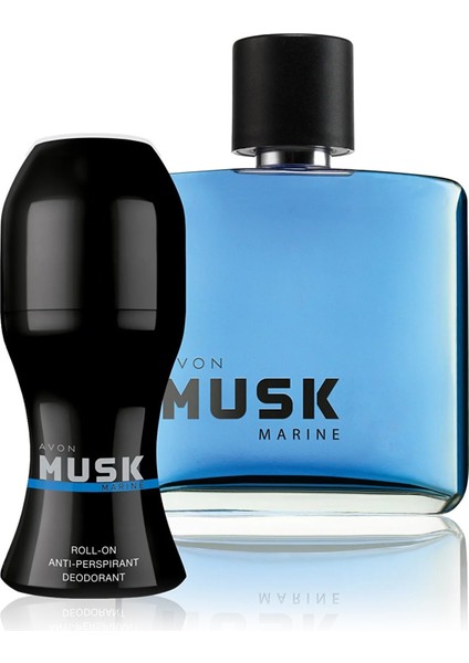 Musk Marine Erkek Parfüm ve Musk Marine Erkek Rollon Seti