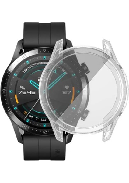 Huawei Watch Gt 2 46MM ile Uyumlu Önü Kapalı Ekran Korumalı Silikon Kılıf - FC010