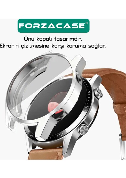 Huawei Watch Gt 2 46MM ile Uyumlu Önü Kapalı Ekran Korumalı Silikon Kılıf - FC010 indirimleri