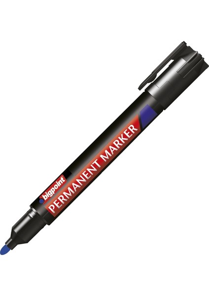 Permanent Markör Yuvarlak Uç Mavi 12'li Kutu