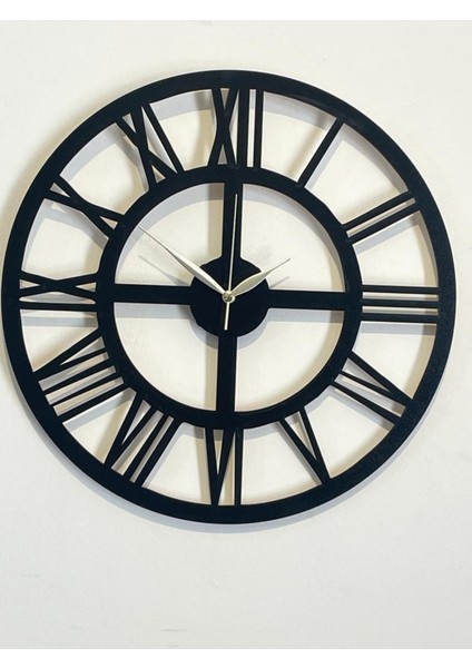 Lazer Kesim Dekoratif Duvar Saati 40X40