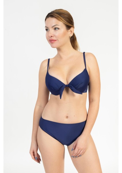 Kadın 717 Kaplı Bikini Takımı Lacivert