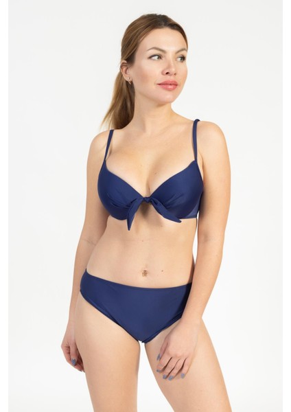 Kadın 717 Kaplı Bikini Takımı Lacivert