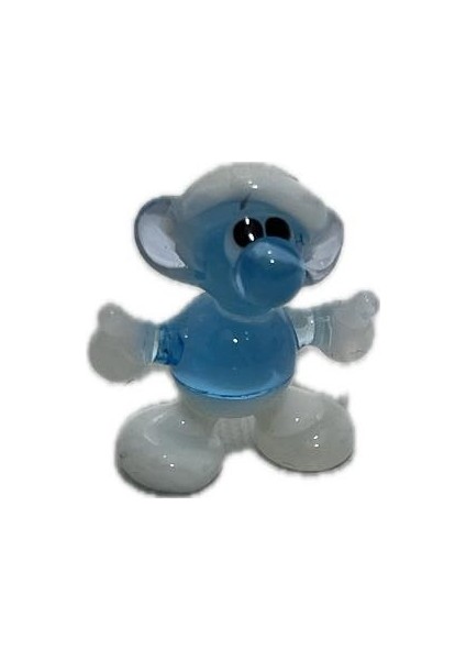 El Yapımı Mini Murano Cam Şirinler Biblo A162-03