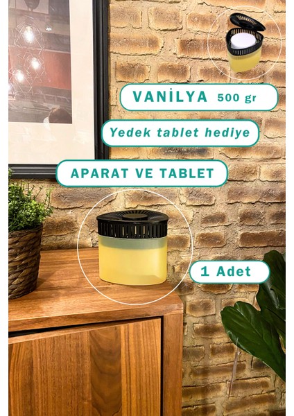 Nem Alıcı - Rutubet Giderici Vanilya ( 1 Adet 500 Gram Aparat ve 1 Adet 500 Gram Tablet )