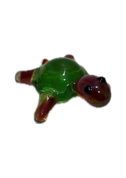 El Yapımı Mini Murano Cam Kaplumbağa Biblo A166-05