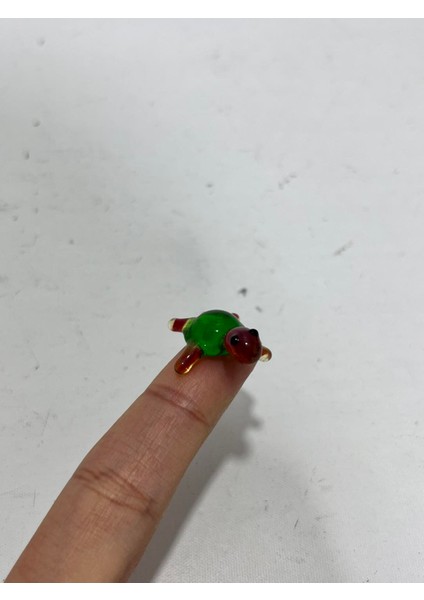 El Yapımı Mini Murano Cam Kaplumbağa Biblo A166-05