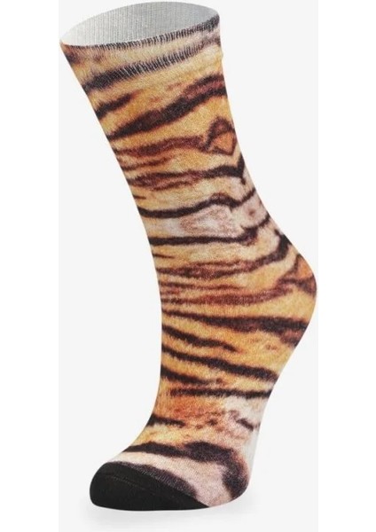 Kadın Renkli Baskılı Bambu Çorap