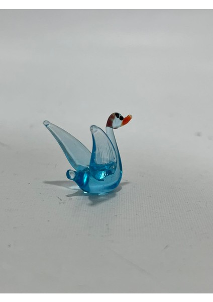 El Yapımı Mini Murano Cam Kuğu Biblo A160-05
