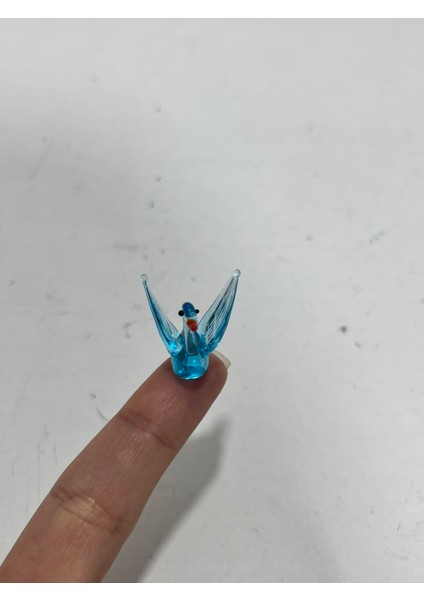 El Yapımı Mini Murano Cam Kuğu Biblo A160-05