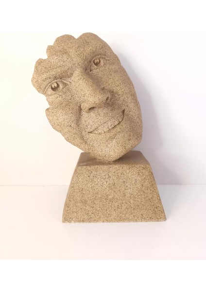 Biblo Gülen Adam Heykeli Hediye Sanat Ev Dekorasyon Ofis Masa Süsü Hediye Dekoratif