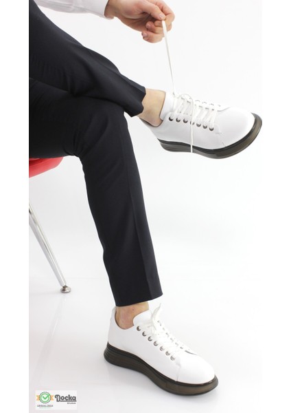 Erkek Deri Günlük Kalın Air Taban Spor Tarz Ortopedik Ayakkabı MR24/CS5275