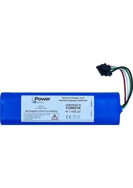 LiPower Dreame D9 ve D9 Max Robot Süpürge Bataryası 6400MAH Pil