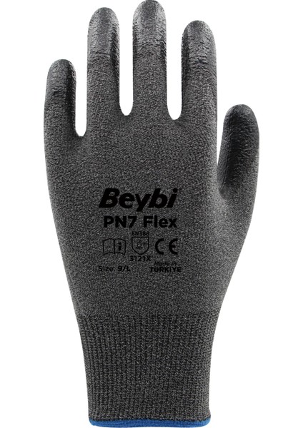 Pn7 Flex Likralı Ipten Örme Nitril Kaplı Eldiven 12 Çift