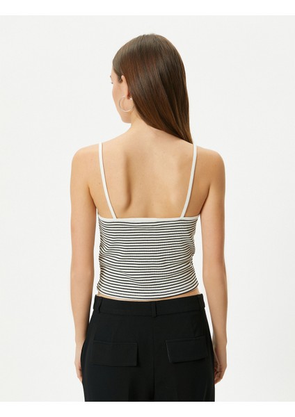 Ince Askılı Atlet Ribanalı Drape Detaylı Viskoz Karışımlı
