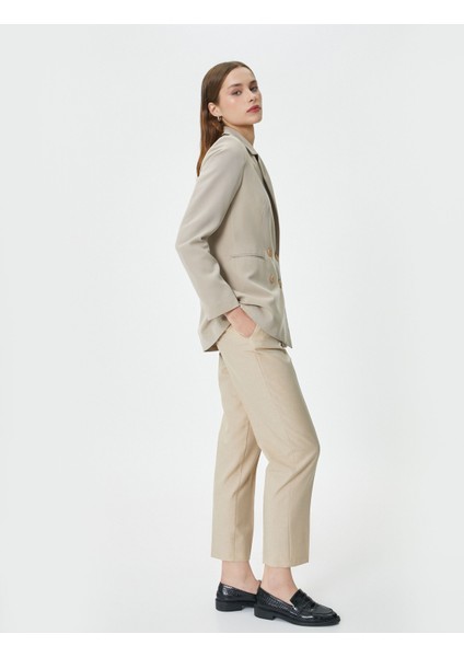 Kumaş Pantolon Normal Bel Regular Fit