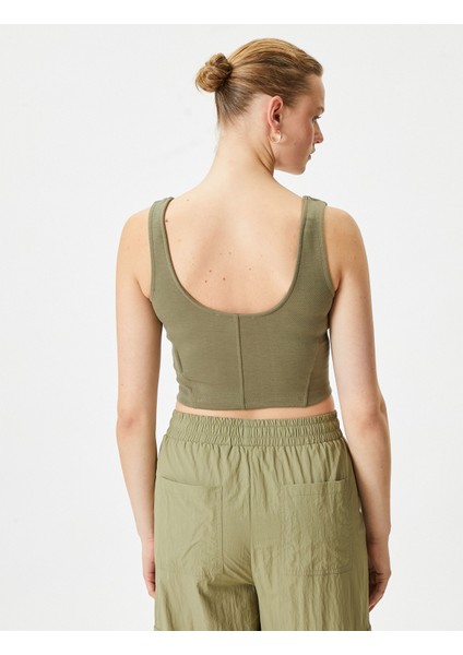 Crop Atlet U Yaka Askılı