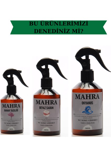 Mahra Beyaz Sabun Kokulu Wc Lavabo ve Banyo Kötü Koku Giderici Ultra Kalıcı Yüzey Parfümü Oda Kokusu 200 ml