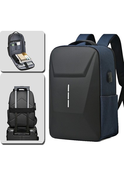 Laptop Sırt Çantası USB Şarj Girişli Fermuar Kilitli Notebook Ipad ve Günlük Eşya Taşıma Çantası modelleri