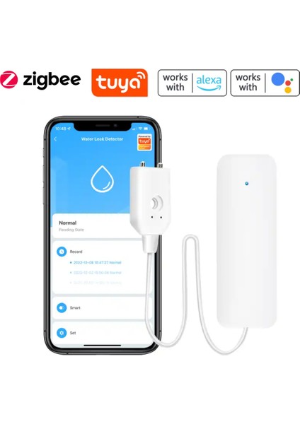 Zigbee Su Baskını Sensörü - Tuya, eWelink, Home Assisant, Zigbee2MQTT, ZHA Destekli Su Algılama Sensörü