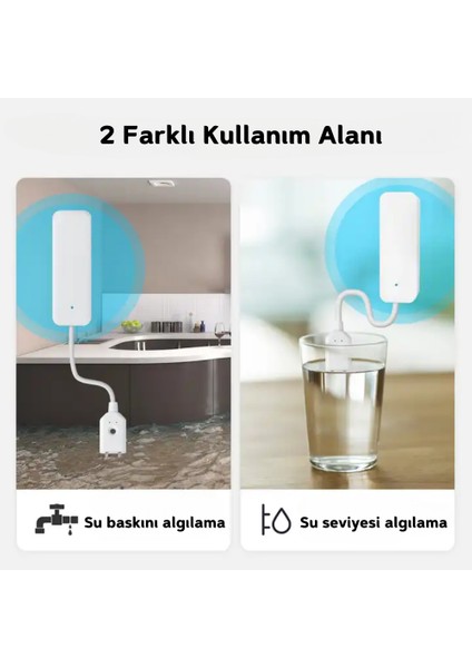 Zigbee Su Baskını Sensörü - Tuya, eWelink, Home Assisant, Zigbee2MQTT, ZHA Destekli Su Algılama Sensörü fiyatları