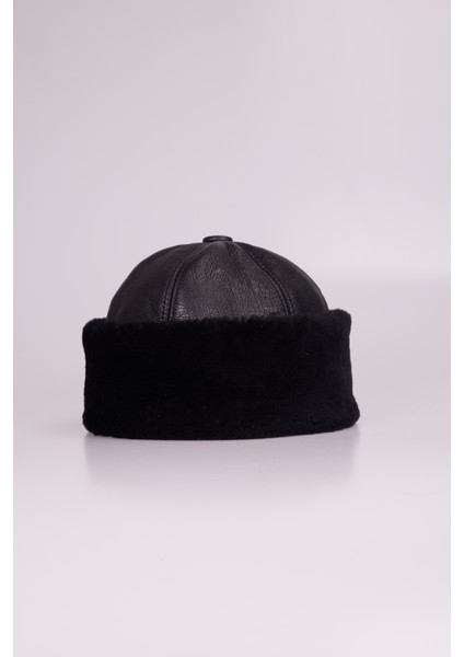 Hakiki Deri İçi Kürklü Çeçen Şapka