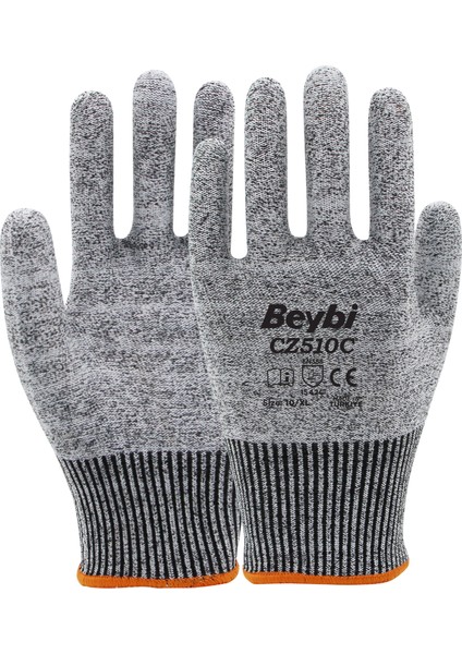 CZ510C Kaplamasız Kesilmeye Dirençli Eldiven 12 Çift