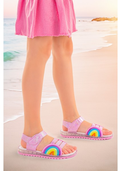 Kiko Kids Kız Çocuk Sandalet Arz 2352 Pembe