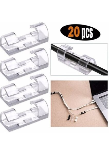 Kablo Sabitleyici Klips Seti 20 Adet fiyatları