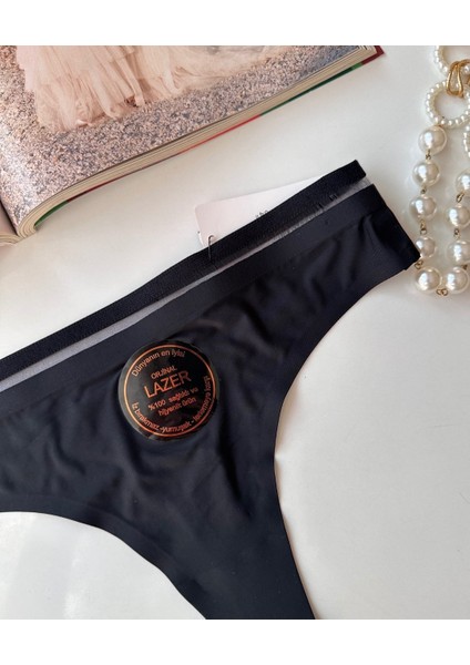 Orijinal Lazer Kesim Spandex Invisible Dikişsiz Transparan Detaylı Tanga- 2803 fırsatları