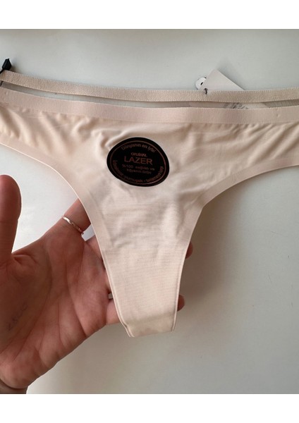 Orijinal Lazer Kesim Spandex Invisible Dikişsiz Transparan Detaylı Tanga- 2803