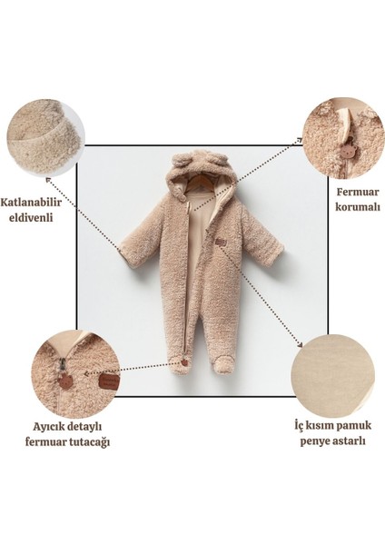 s Unisex Bebek Astronot Welsoft Penye Astarlı Kendinden Eldivenli Bebek Tulumu, Bebek Uyku Tulumu modelleri