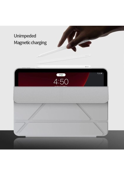 Apple iPad Pro 12.9 4.nesil 2020 Kılıf Yatay ve Dikey Standlı Uyku Modlu Arka Soft Yumuşak Silikon Trifold Tablet Kılıfı (Model A2229,A2069,A2232) fiyatları