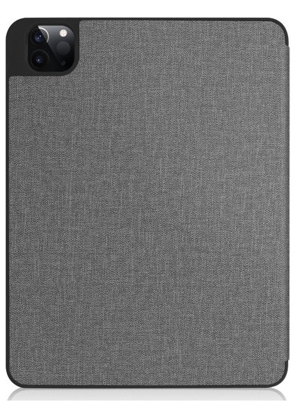 Apple iPad Pro 11 2020 Kılıf 2.nesil Yatay Standlı Kot Desenli Uyku Modlu Kalemlikli Silikon Smart Tablet Kılıfı (Model A2228,A2068,A2230/231)