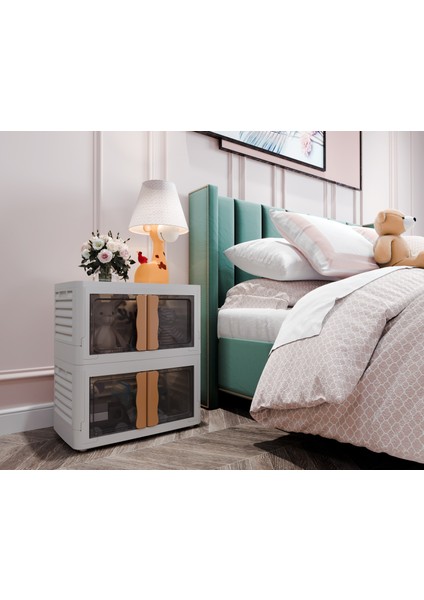 Hi-box Katlanabilir Istiflenebilir Çok Amaçlı Organizer Eşya Dolabı Saklama Kutusu