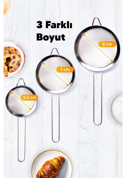 3 Boy Çay Süzgeci modelleri