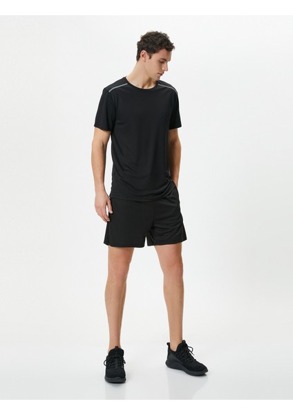 Spor Şort Kısa Beli Bağcıklı Cep Detaylı