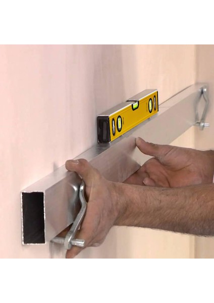 Mıknatıslı Aluminyum Su Terazisi 50 cm Duvar Fayans Marangoz Mühendislik Ölçüm Eğim Ölçü Eğik Ölçme