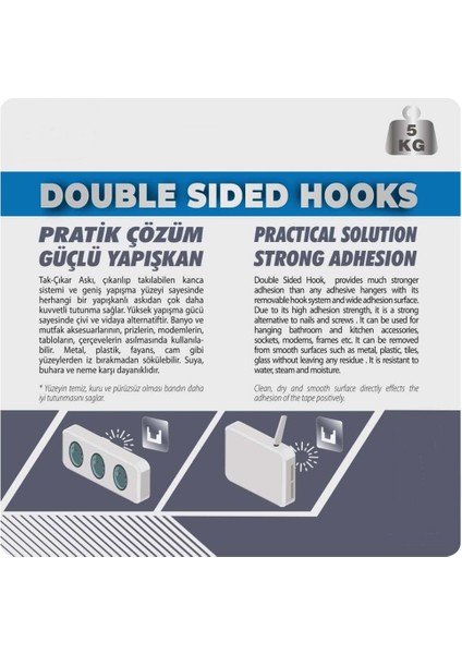 Tak Çıkar Askı 3m Yapışkanlı Askı Pratik Birbirine Geçmeli Askı indirimleri