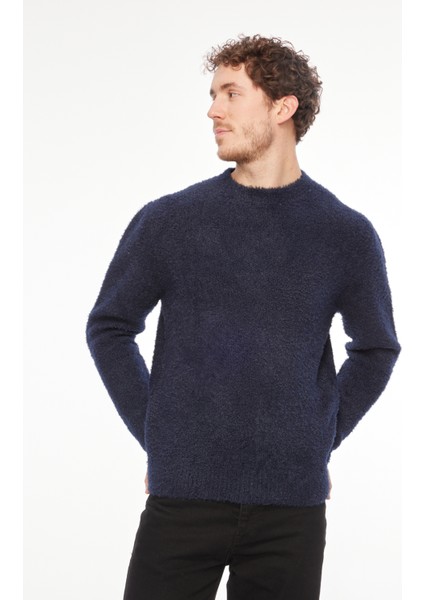 Bisiklet Yaka Slim Fit Lacivert Erkek Kazak MI2566SS modelleri