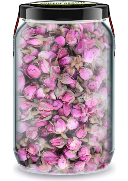 Tomurcuk Pembe Gül Kurusu Isparta Gülü Bi Kavanoz 660 cc Cam Kavanozda Tomurcuk Gül Dried Rose Bud