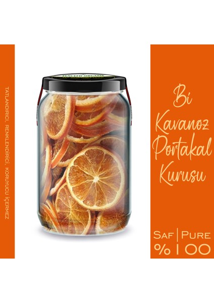 Portakal Kurusu Bi Kavanoz 660 cc Cam Kavanozda Saf Katkısız Kuru Portakal Cipsi Dried Orange