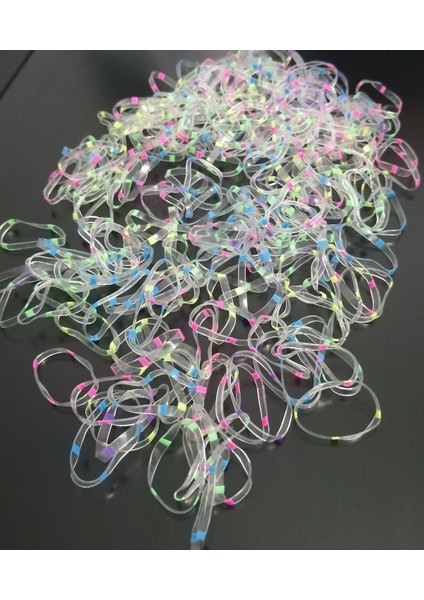 Şeffaf Renkli Kopmayan Lastik Toka Perma Lastik Toka