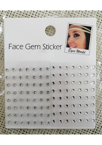 Vücut ve Yüz Taşı Stickers Yıldız-Nokta