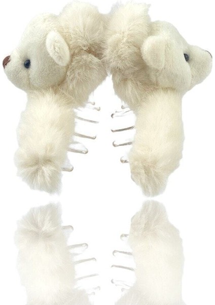 Ayıcıklı Peluş Mandal Toka Çift Taraflı Yumuşak Doku ile Kadınlar İçin 11 cm fiyatları